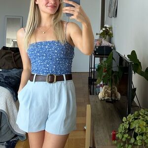 Reformation blue floral tank size 0